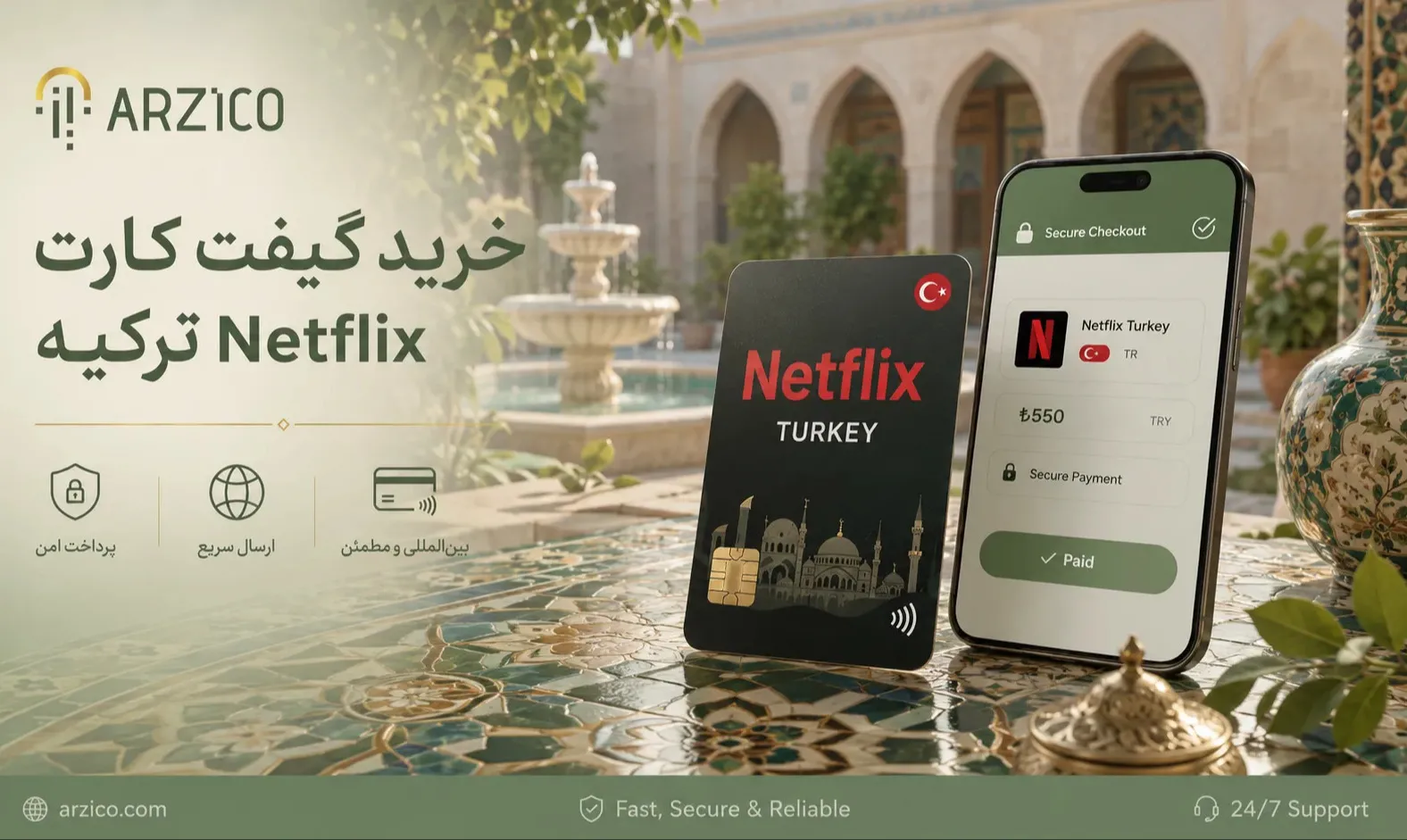 خرید گیفت کارت Netflix ترکیه
