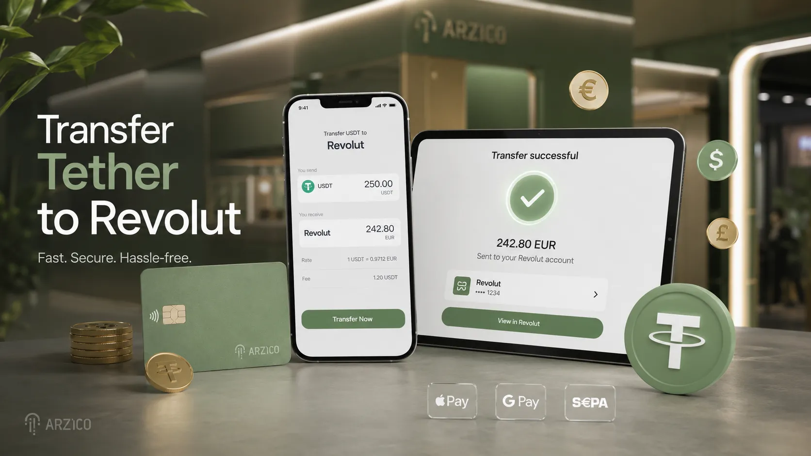 بهترین روش تبدیل تتر به یورو، دلار یا پوند برای استفاده در رولوت