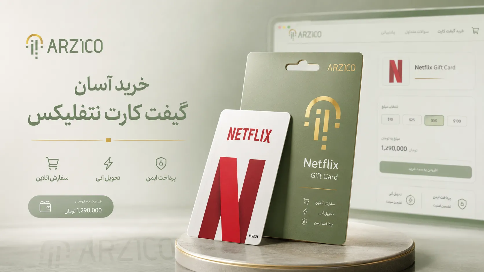 نحوه خرید گیفت کارت نتفلیکس