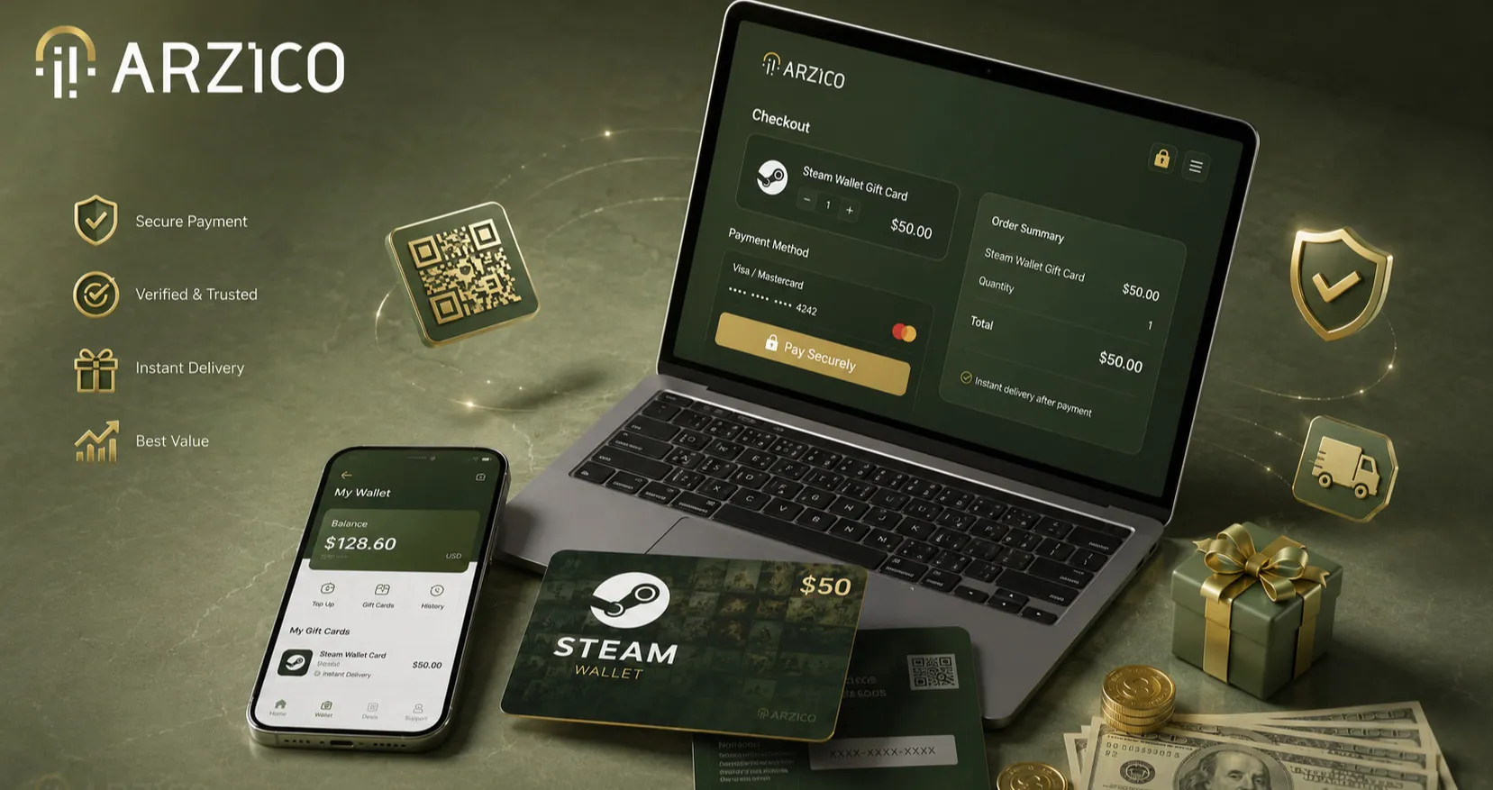 گیفت کارت استیم والت چیست؟ – معرفی Steam Wallet و کاربرد آن برای گیمرها