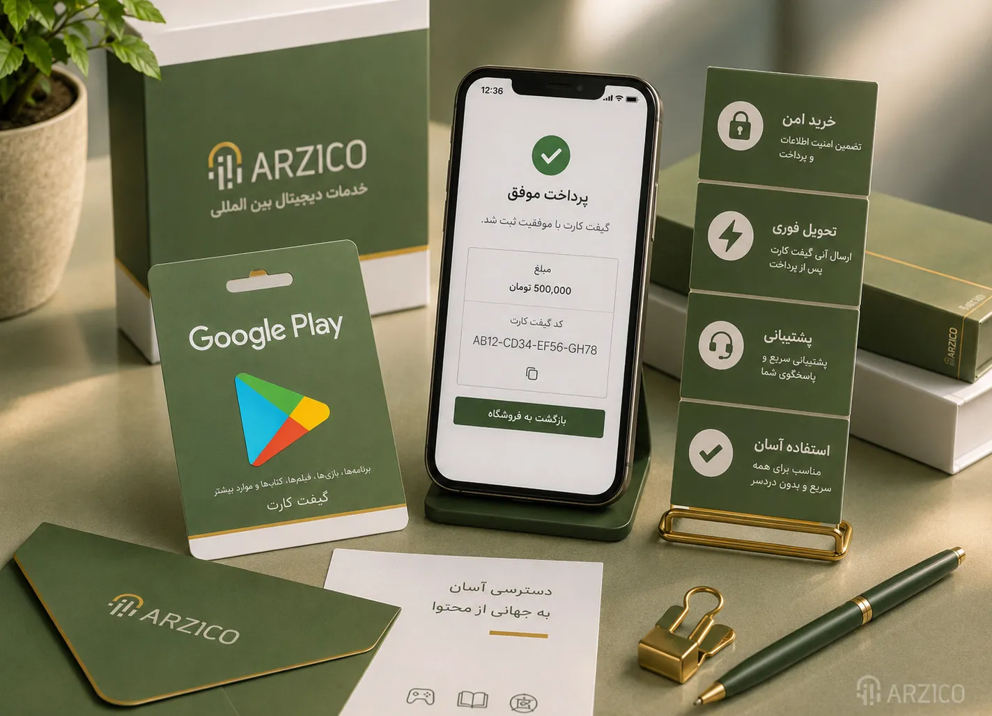 نکات مهم قبل از خرید گیفت کارت گوگل پلی از ارزیکو