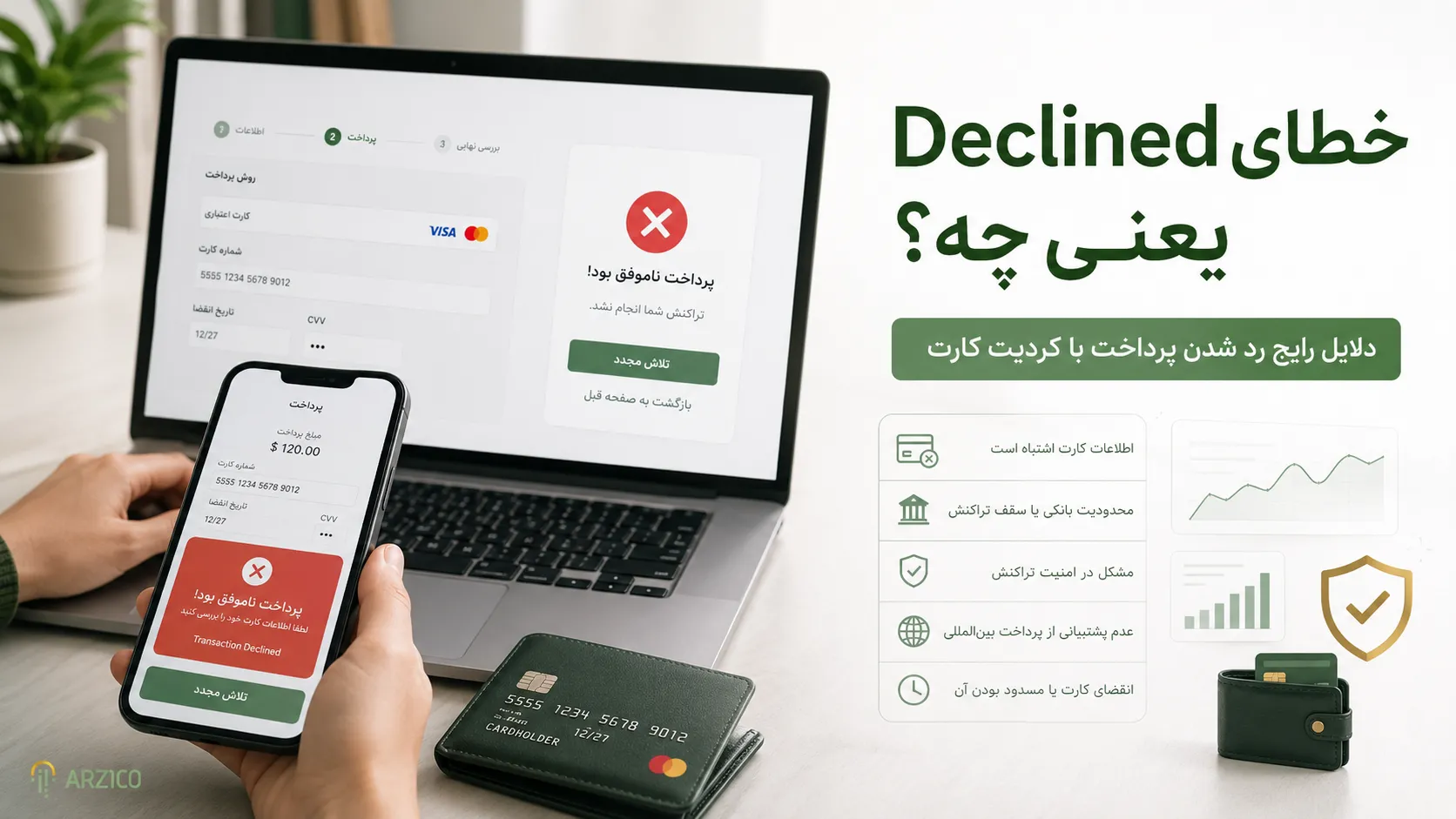 معنی خطای Declined در پرداخت با کردیت کارت چیست؟