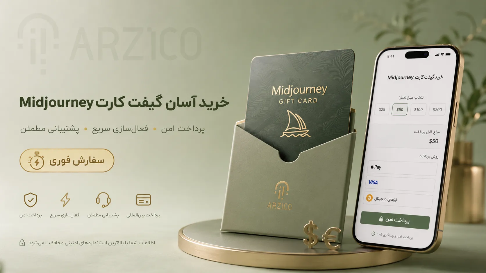 روشهای معتبر خرید گیفت کارت Midjourney