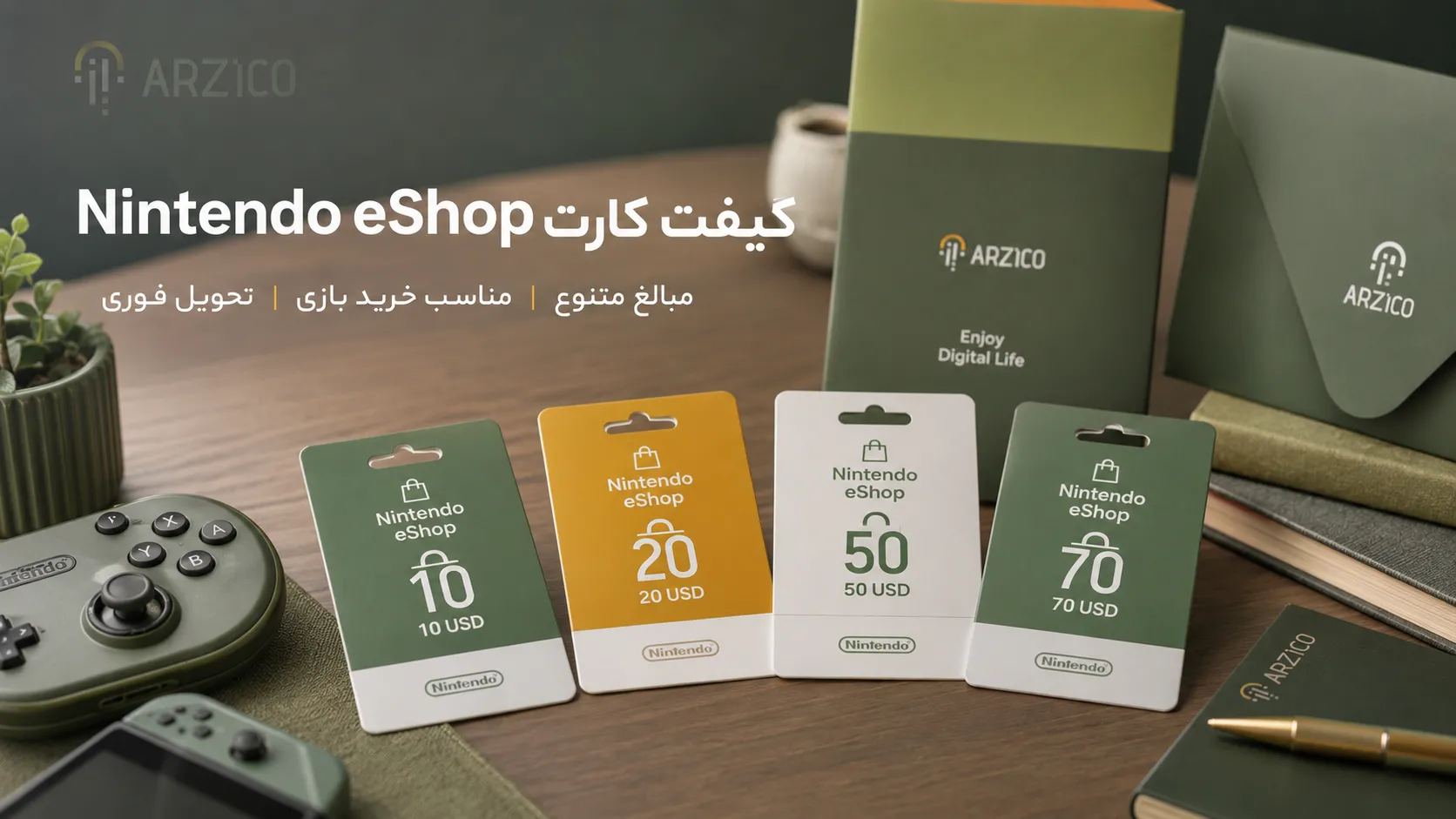 تفاوت گیفت کارت نینتندو آمریکا، اروپا و ژاپن