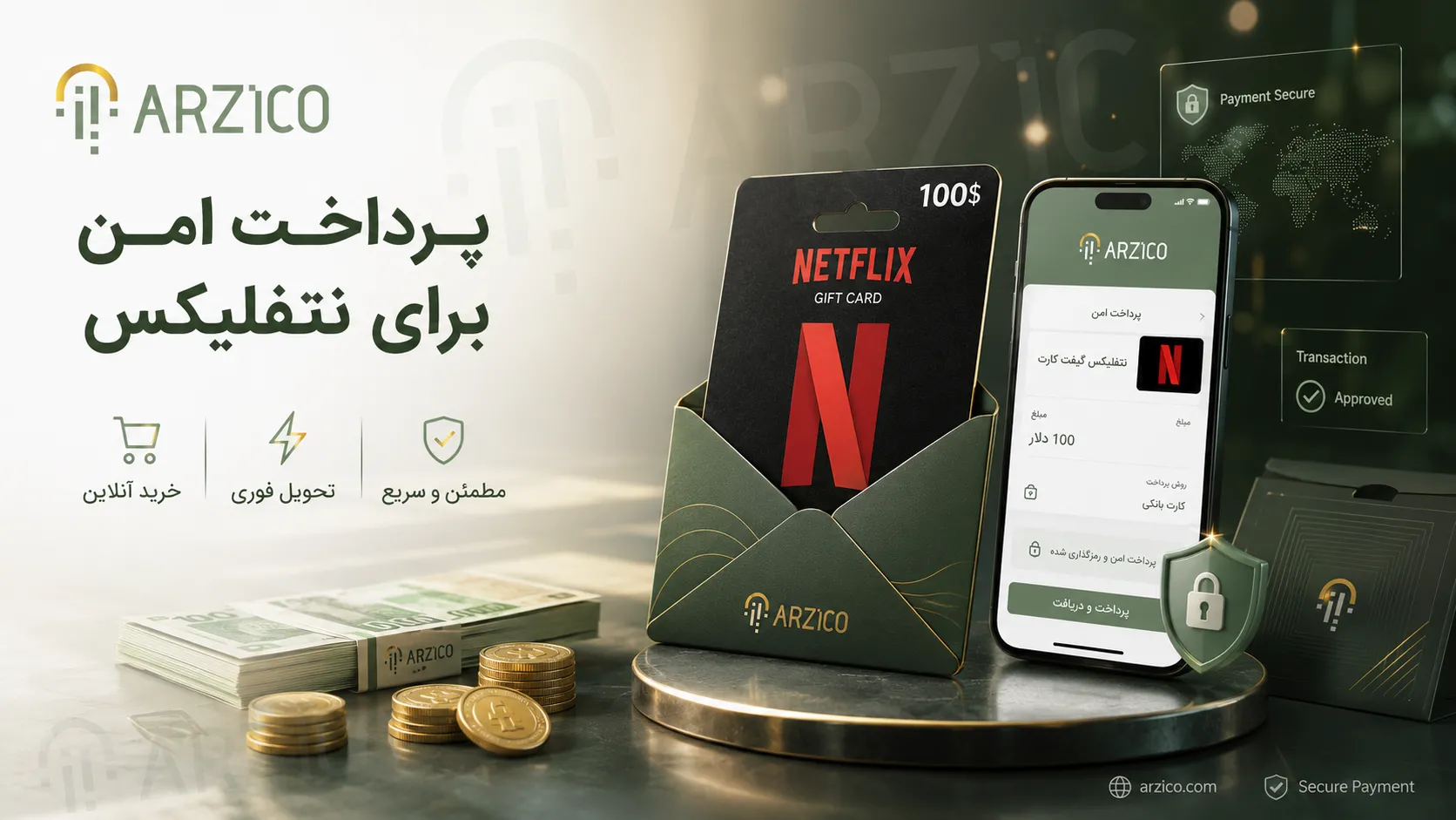 انواع گیفت کارت نتفلیکس بر اساس مبلغ
